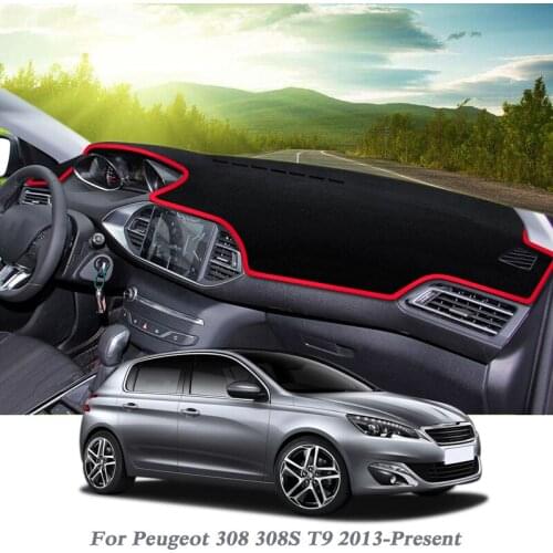 Car Styling Dashboard Protective Mat Shade Cushion Pad Rose Carpet Mat For Peugeot 308 308S T9 2013-Present RHD&LHD Accessory