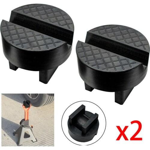 2pcs/set Car Jack Accessories Axle Jack Stand Rubber Pad Pinch Weld Slotted Frame Rail Safety Grip 3 Tonne Lift Repair Tool Part