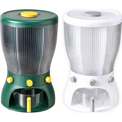 20KG Multifunctional Rotating Food Storage Box with Lid Moisture Insect Proof Grain Organizer Separat Rice Bucket