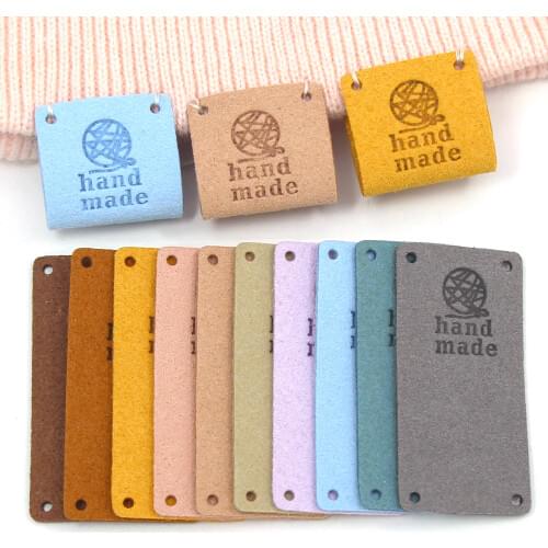 20Pcs Handmade Tags Clothing Labels For Hats 2.5x5CM Hand Made Label For Knitted Bags Sew Accessories Fabric Supplies