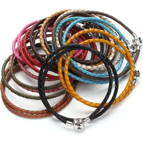 2020 New Fashion Double layer Braided Leather Bracelet Men Women Magnetic Clasps Charm Bracelets Pulseras Male Female Jewelry