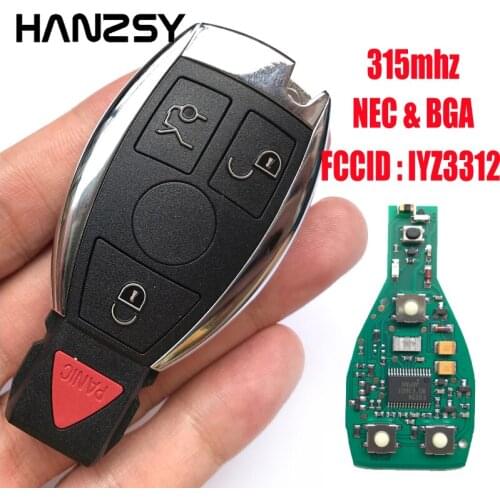 3+1/4 Buttons 315Mhz Remote Key For Mercedes-Benz W169 W245 W203 W208 W209 W204 W210 W211 2001-2010 NEC/BGA / LYZ3312/ IYZDC