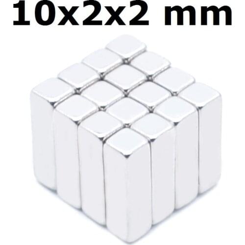 5/20/50/100Pcs 10mm x 2mm x 2mm Super Powerful Strong Rare Earth Block NdFeB Magnet 10x2x2 Neodymium N35 Magnets 10*2*2