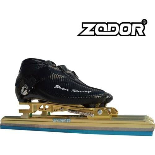 6-Layer Carbon Fiber Dislocated Ice Skates Inline Speed Skating Shoes with Dislocation Ice Blade 62-64 Black Zip Water-proof