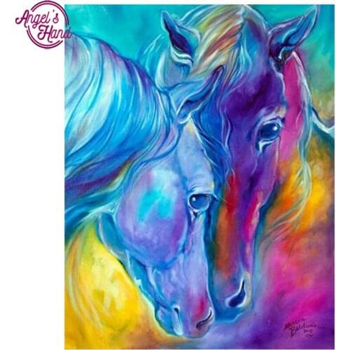 Diamond Embroidery, Colored horse ,Diamond Painting Cross Stitch,Rhinestones Paintings,DIY,Diamond Mosaic,Wall Decor,Gifts