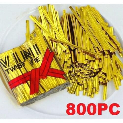 App 800 Pcs Metallic Twist Ties for Candy Lollipop Cake Pop Cello Bag Party Event Accessories Decoration Wholesale