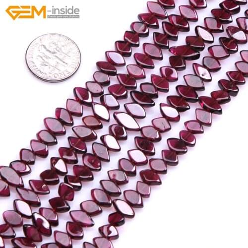 Natural Eye Shape Garnet Beads For Jewelry Making 4-16mm 14Inches DIY Jewellery Women Gift