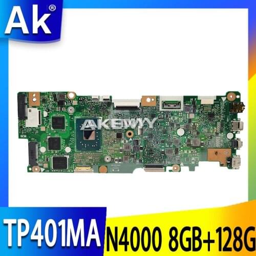 For Asus Vivobook Flip TP401MA TP401M Motherboard N4000 8GB RAM with 128G SSD
