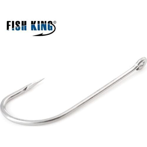 FISH KING 401SS Stainless Iron Barbed Hook 6/0#-1/0# 25pcs/pack 1#-8# 50pcs/pack Jigging Carp Fishing Hook OSHAUCHNESSY Hook