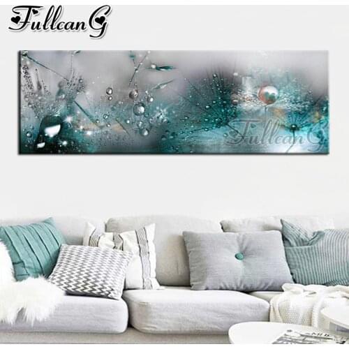 FULLCANG Dandelion drops diy 5d full square round diamond embroidery large mosaic canvas painting sale home decoration FC3170