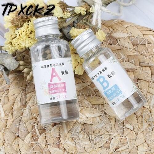 2pcs Hot Sale Non-toxic Resin Epoxy High Adhesive 3:1 Clear AB Crystal Glue For DIY Hand Resin Jewelry Making Accessories 50g