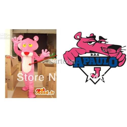 Customized pink panther Mascot Costume Adult Character Costume Cosplay mascot costume free shipping
