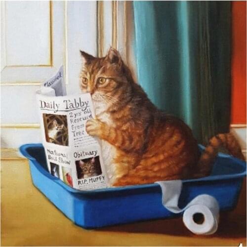 Canvas Size Kamy Yi Full Square/Round Diamond Painting Cat DIY 5D Diamond Embroidery Animal Mosaic Cross Stitch Decor Craft Kit