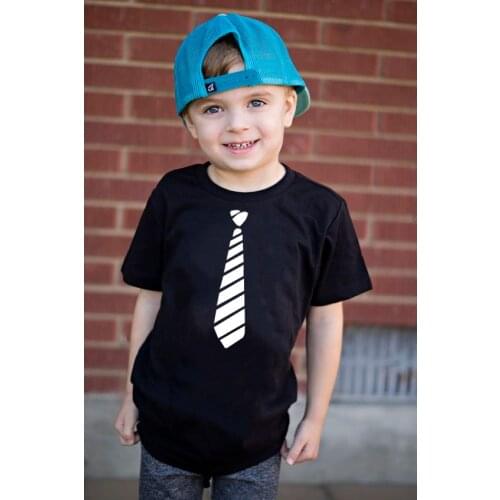 Classic Suit Bow Tie Gentleman Tee Shirts Funny Kids Tshirt Boy Girl Harajuku T Shirt Child Street Fashion T-shirt Outfits