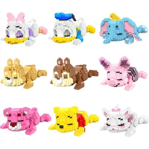 Disney Sleep Dumbo Diamond Building Block Chip&Dale Toy Story Losto Figure 3D Model Mini Bricks Toys For Christmas Gift