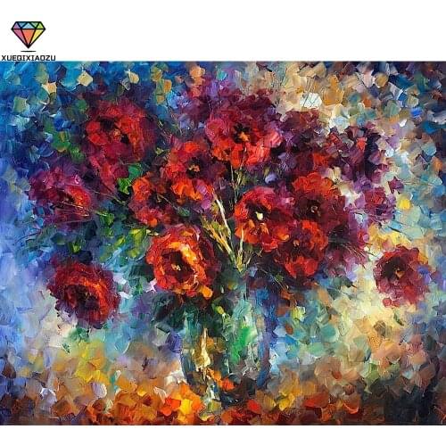 XUEQIXIAOZU Full Round Flower Diamond painting diamond embroidery 5D DIY Diamond setting Mosaic painting decoration gifts New