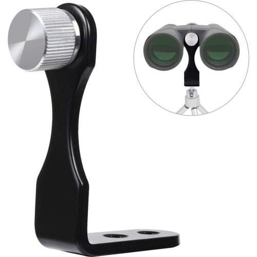 L Bracket Metal Tripod Adapter，Binocular Tripod Mount Adapter with Twin 1/4 Inch Threading Connecting Binocular Telescope Camera