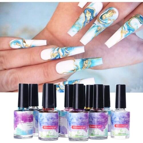 15ML Blooming Gel Marble Effect Polish Nail Polish Watercolor Liquid Ink For Nails Varnish Smoke Blossom Flower Nails Art LY895
