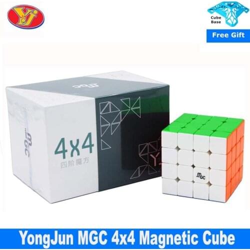 Yongjun MGC 4x4 Magnetic Speed Cube Black YJ MGC 4x4x4 Stickerless Puzzle Magico Cubo Educational Toys for Children