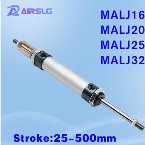 MALJ series MALJ16 MALJ20 MALJ25 MALJ32 mini cylinder adjustable-25-50-75-100-125-150 -500mm stroke double acting pneumatic type