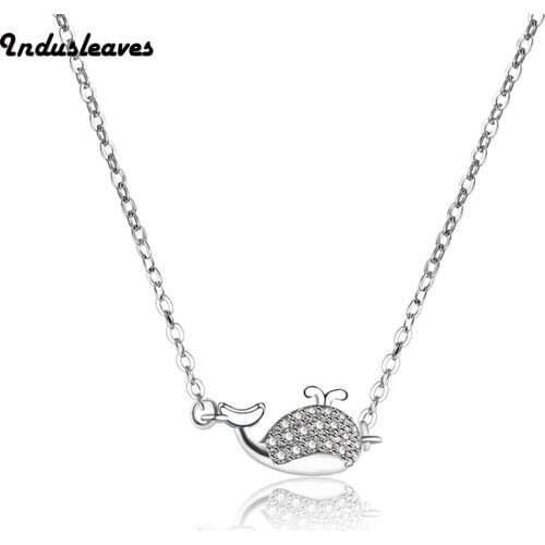 Indusleaves Fashion Jewelry New Necklace for Women Female Whale Zirconia Bohemian Chain Necklace Choker Party Gift