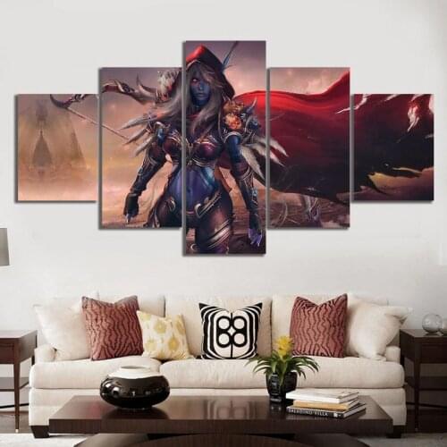 Modular Decor Canvas Art Pictures Poster 5 Panel WOW Traxex DR Archers Game Wall Prints Painting For Living Room Home Decoration