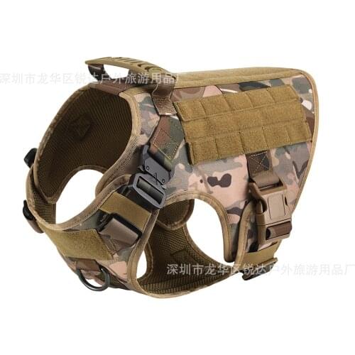 Nylon Dog Vest Tactical Dog Clothes Quick Release Pet Clothes Outdoor Training Vest Dog Summer Clothes