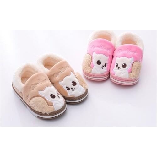 New Winter Children Slippers Home Toddler Girls Indoor Warm Shoes Baby Girl Cute Cotton Flip Flop Kids Slippers
