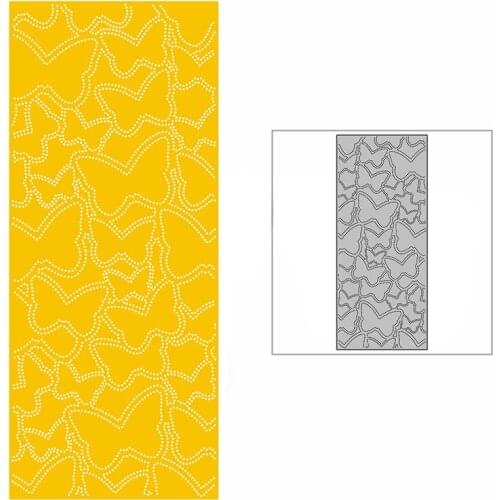New Slim Romantic Butterflies Background Panel 2021 Metal Cutting Dies for DIY Scrapbooking and Card Making Embossing Craft Set