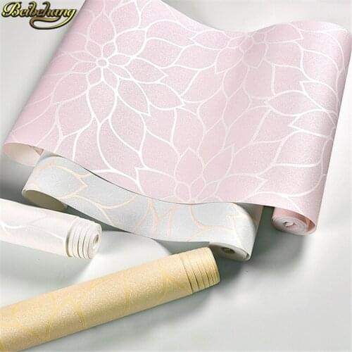 Beibehang Modern minimalist abstract flower embossed wallpaper roll papel de parede floral wallpapers for living room wall paper