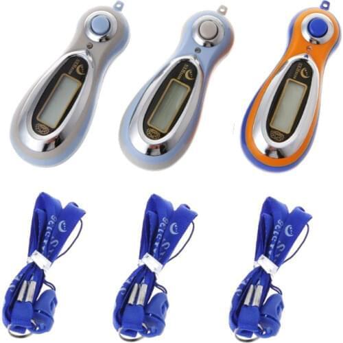 OOTDTY LCD Display Electronic Digital Tally Counter MP3 Manual Counters With Lanyards Random Color
