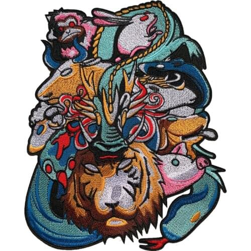 Wholesale patches Badges Cartoon animal Rabbit Embroidery patch Monkey BadgeS Tiger patches Sheep patches Iron on patches