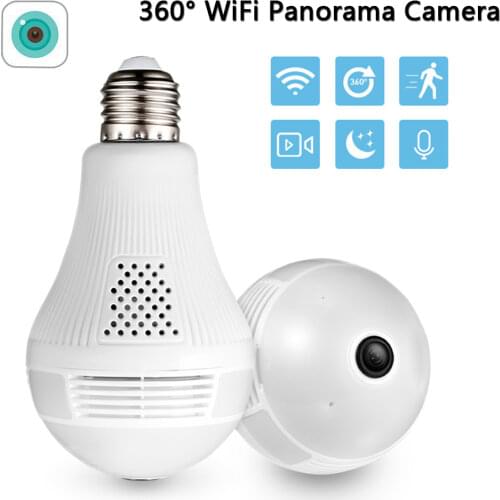 1080P 360 Panoramic IP Camera Wifi Home Security Wireless CCTV Surveillance Fisheye Network Ipcam Bulb Lamp Cameras ICSEE