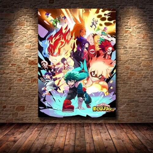 My Hero Academia Posters And Prints Boku No Hero Anime Pictures On The Wall Canvas Painting Art Decoration Home Decor Cuadros