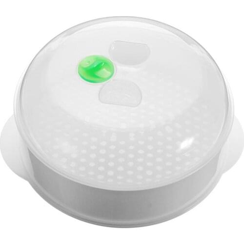 PP Plastic Single-layer Microwave Steamer Plastic Round Steamer Microwave Steamer With Lid Kitchen Cooking Tools Steam Basket