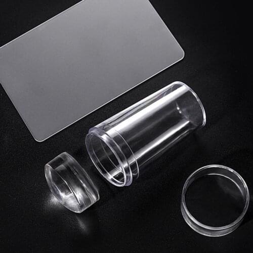 Transparent Safe Nails Scraper Gel Polish Stamp Makeup Tool Mini Nail Print Stamper Elastic for Salon