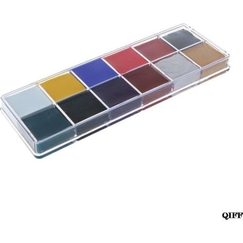 Drop Ship&Wholesale Professional Face Body 12 Colors Oil Painting Paint Pigment for Beauty Kit Makeup Cosmetic Supplies June 4