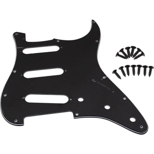 PVC SSS Pickguard Pick Guard with Screws for ST Electric Guitar Parts Accs