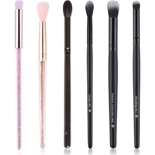 Pink Nylon Concealer Brushes Noseshadow Eyeshadow Blending Eyeliner Eyelash Eyebrow Eye Makeup Brushes Woman Makeup Tools