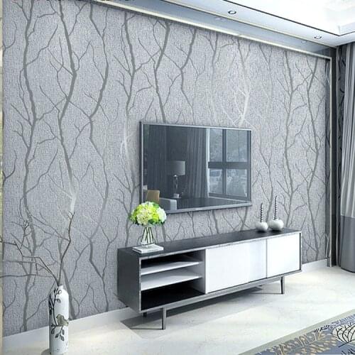 Grey 3d Embossed Crushed Velvet Wallpaper Luxury Bedroom Living Room Wall Decor Wall Paper Flocked Brown