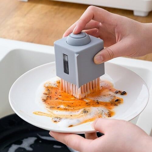 1Pcs Kitchen Cleaning Brush Don't Hurt Your Hands Silicone Dishwashing Brushes Kitchen Dish Washing Gadgets Tools Accessories