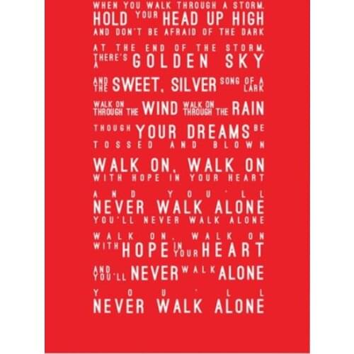 You'll Never Walk Alone Lyrics Art print Silk poster Home Wall Decor