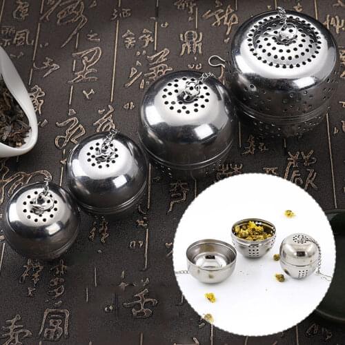 Stainless Steel Round Holes Tea Filter Useful Strainer Ball Mesh Filter Tea Leak Fashion Hook Tea Infuser Home Kitchen Tools