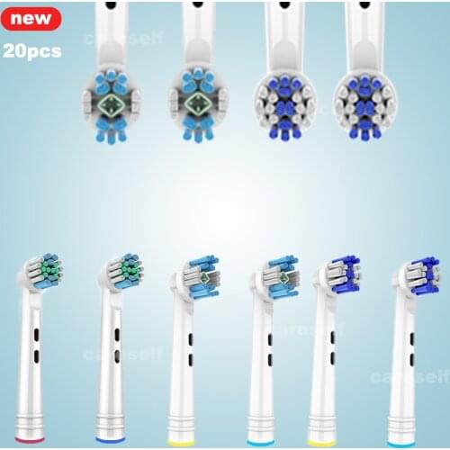 20Pcs replacement brush heads for Oral B electric toothbrush before power/Pro health/Triumph/3D Excel/clean precision vitality