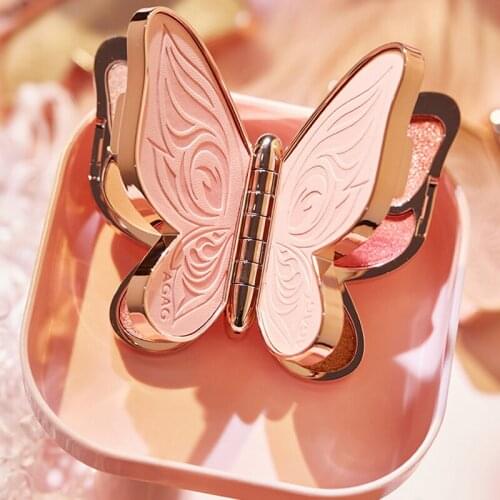 Hot Butterfly Eyeshadow 6 Colors Lucky Koi Pearl Sequins Glitter Matte Earth Color Eyeshadow Easy To Apply Makeup TSLM1