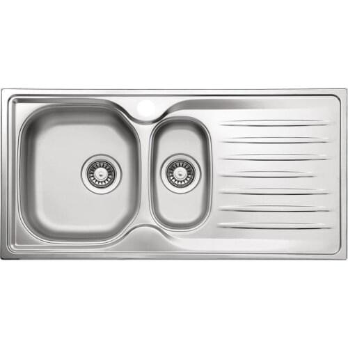 Ukinox Right Drainer Micro Linen Kitchen Sink