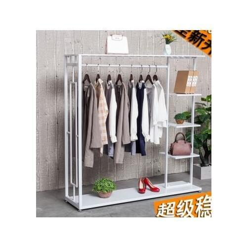 Hangers floor-to-ceiling bedroom hangers indoor iron coat and hat rack home simple single-lever clothes rack