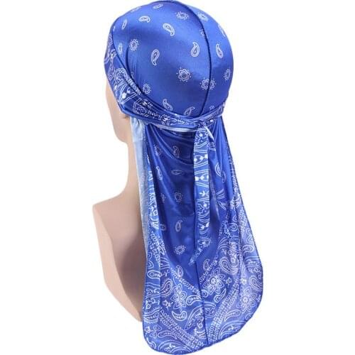 New Women Mes Silk Durag Bandanas Insect Print Hats Long Tail Pirate Hat Waves do doo du rag Headwear Hair Accessories