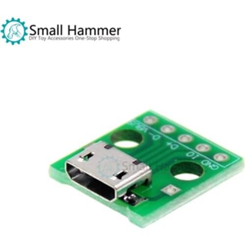 10pcs Micro USB to DIP female B patch to plug USB adapter board soldered