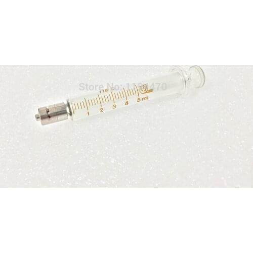 2pcs/Lot 5ml 5cc Glass Syringe Luer Lock Head Reusable Glass Injector Lab Glassware